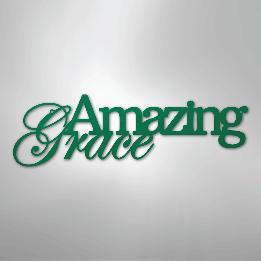 My Easy Monogram Steel Sign Green / 24" Amazing Grace - Steel Sign