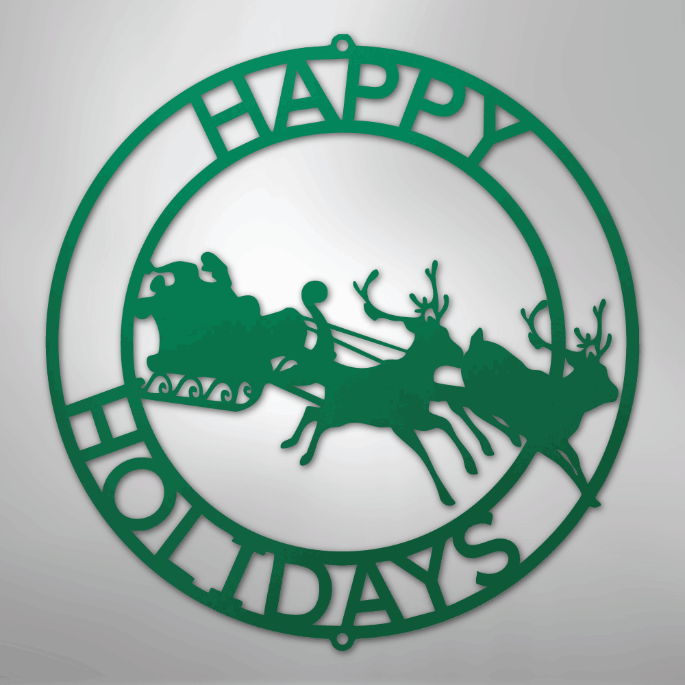 My Easy Monogram Steel Sign Green / 24" Christmas Cheer Monogram - Steel Sign