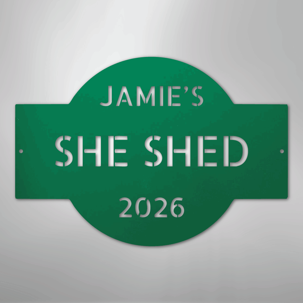 My Easy Monogram Steel Sign Green / 24" Custom Plaque - Steel Sign