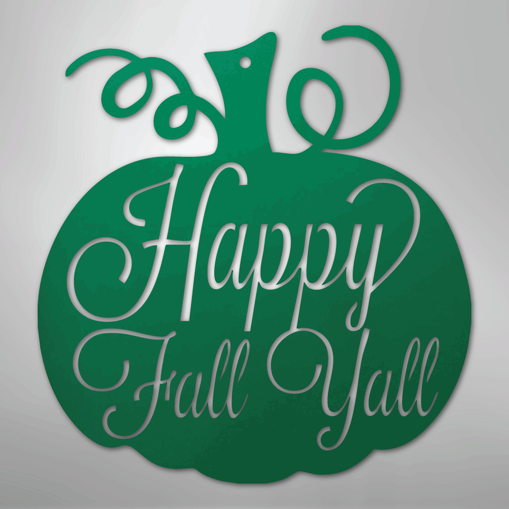 My Easy Monogram Steel Sign Green / 24" Fall Pumpkin - Steel Sign