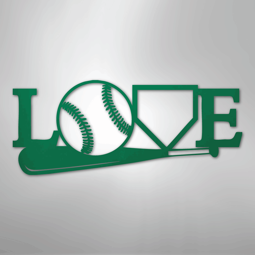 My Easy Monogram Steel Sign Green / 24" For The Love Of The Game - Metal Sign