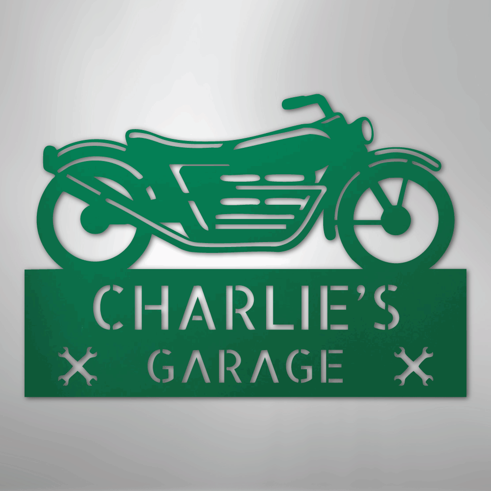 My Easy Monogram Steel Sign Green / 24" Motorcycle Adventure Monogram - Steel Sign