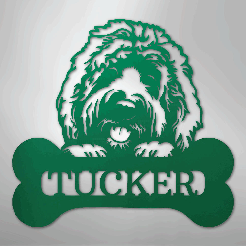 My Easy Monogram Steel Sign Green / 24" Pick Your Pup Monogram - Steel Sign