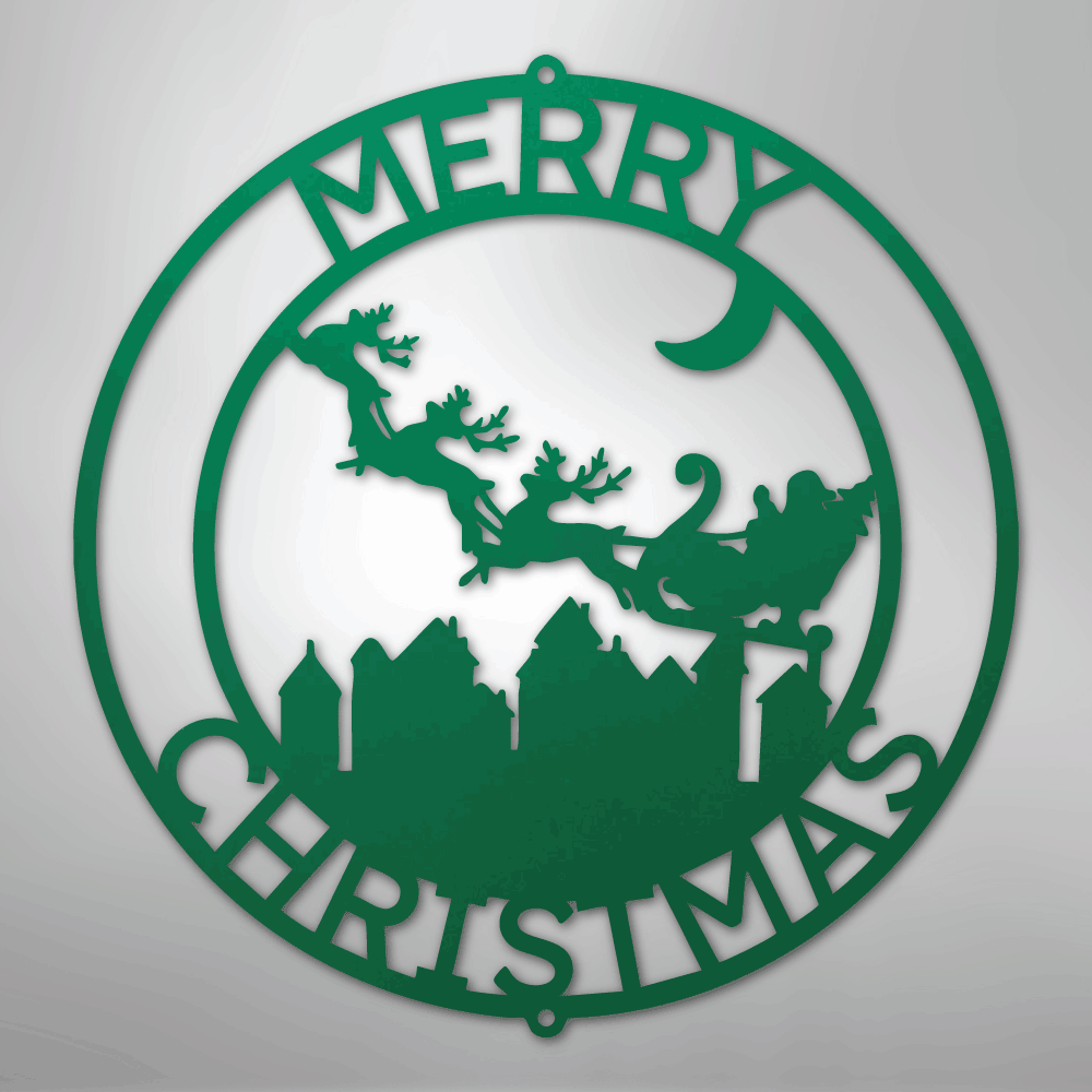 My Easy Monogram Steel Sign Green / 24" Santas Delivery Monogram- Steel Sign