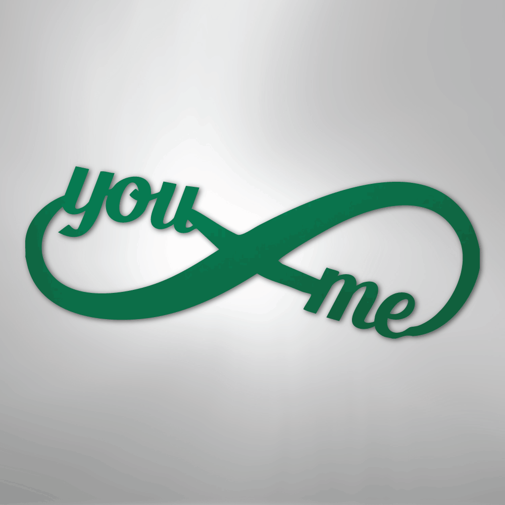 My Easy Monogram Steel Sign Green / 24" You and Me Infinity - Steel Sign