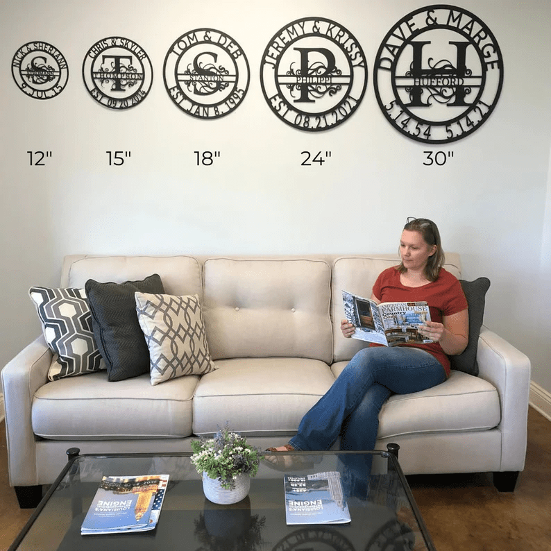 My Easy Monogram Steel Sign Mom - Single Name