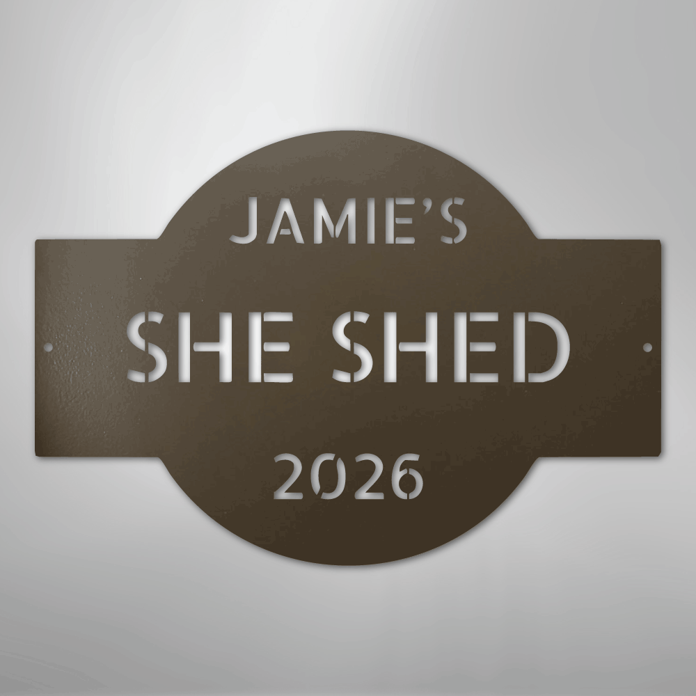 My Easy Monogram Steel Sign Stone / 24" Custom Plaque - Steel Sign