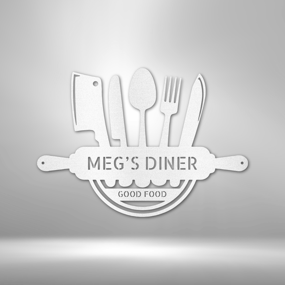 My Easy Monogram Steel Sign White / 12" Art in the Kitchen Monogram - Steel Sign