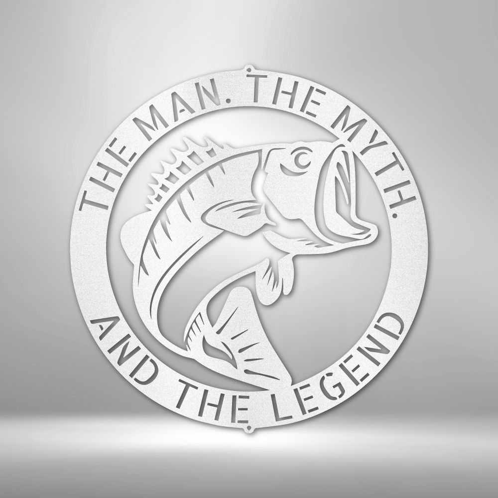 My Easy Monogram Steel Sign White / 12" Bass Monogram - Steel Sign