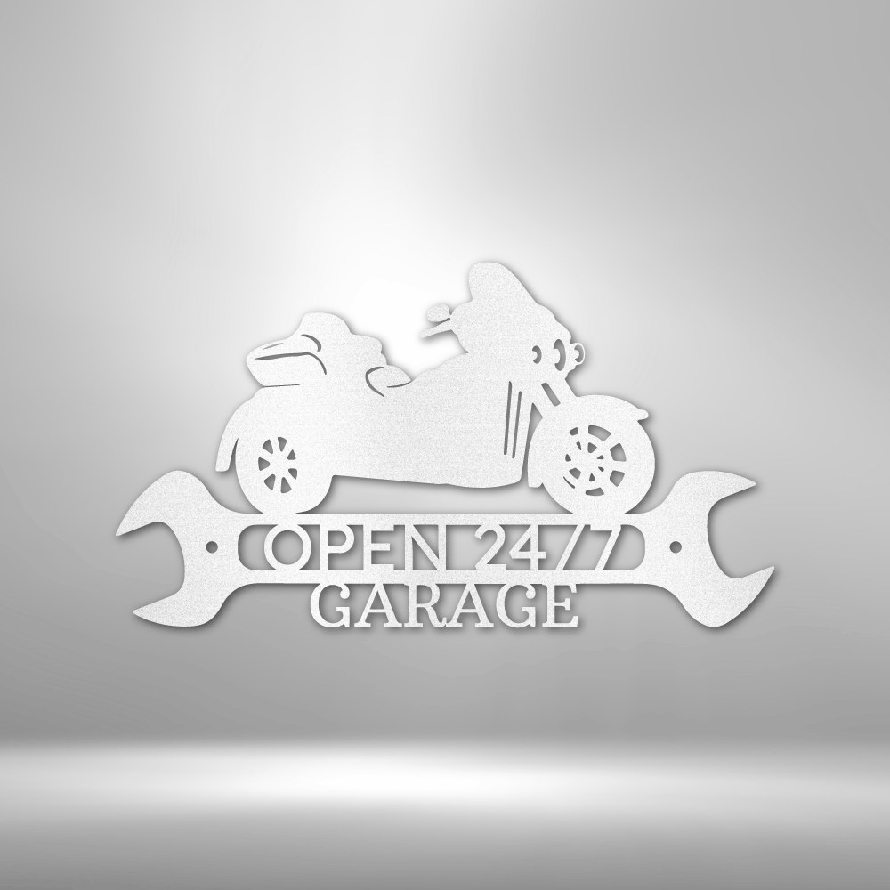 My Easy Monogram Steel Sign White / 12" Trike Shop Monogram - Steel Sign