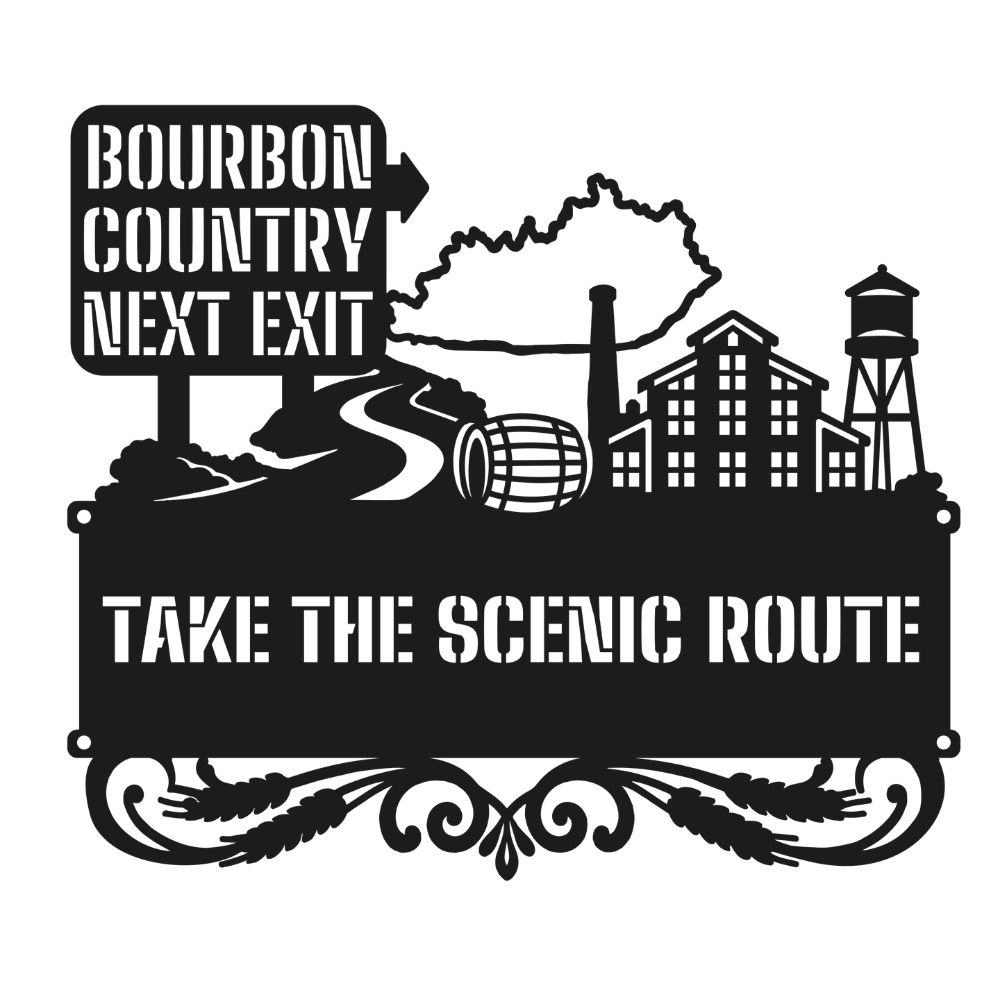 Bourbon Country Scenic Route Metal Wall Art