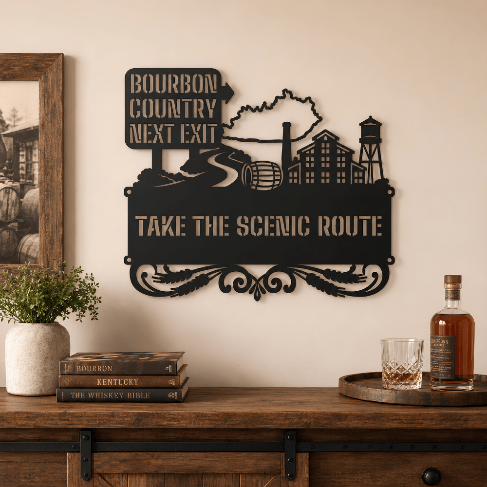 Bourbon Country Scenic Route Metal Wall Art