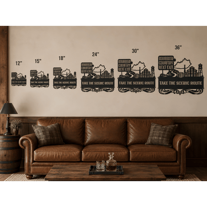 Bourbon Country Scenic Route Metal Wall Art