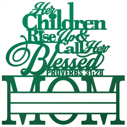 MyEasyMonogram Steel Sign Green / 12 Mom Proverbs - 2 Lines