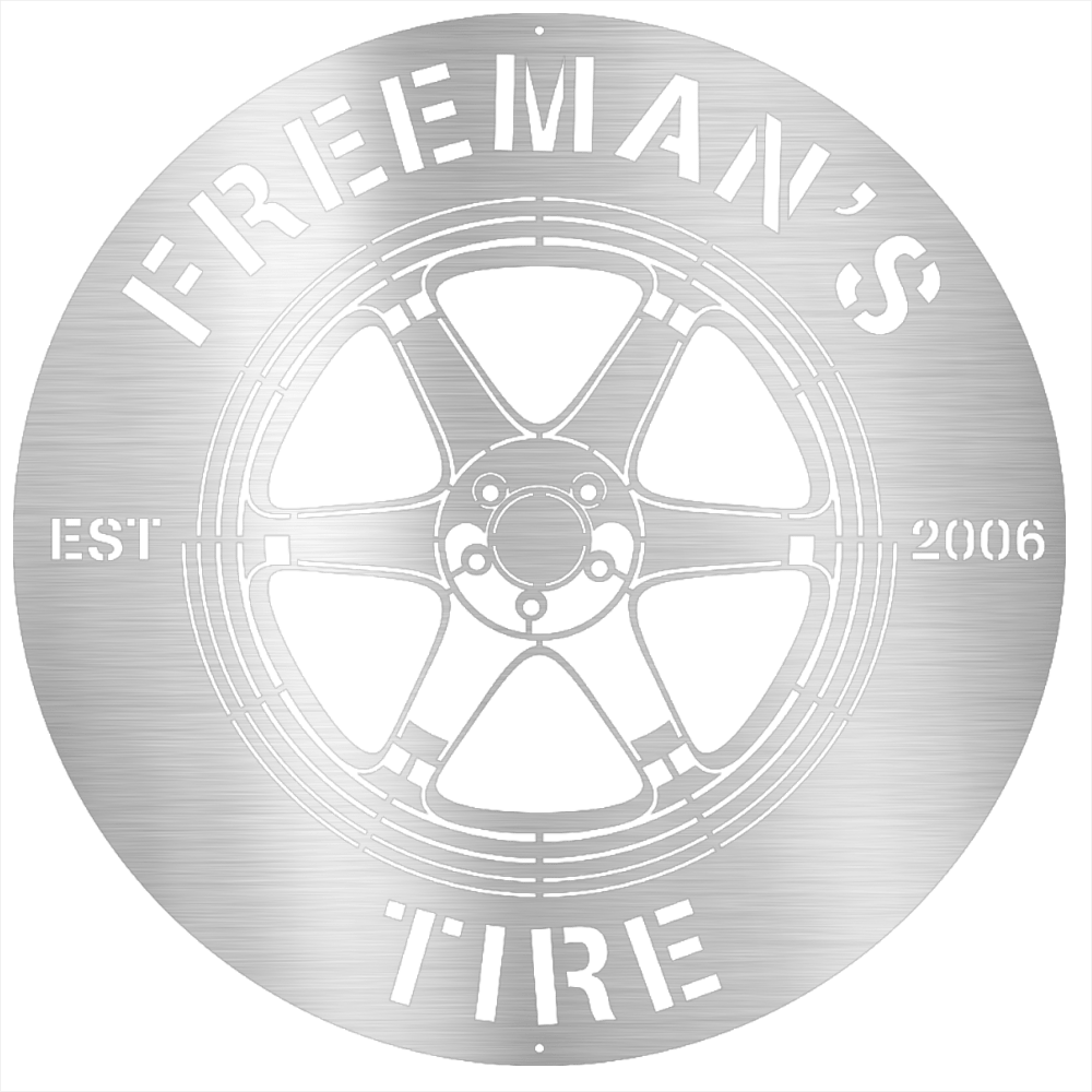 Metal Decor 4U Steel Sign Custom Steel Wall Decor - Freemans Tire