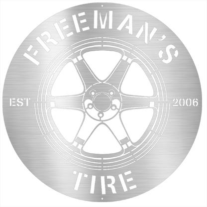 Metal Decor 4U Steel Sign Custom Steel Wall Decor - Freemans Tire