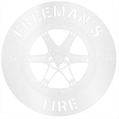 Metal Decor 4U Steel Sign Custom Steel Wall Decor - Freemans Tire