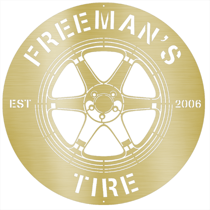 Metal Decor 4U Steel Sign Custom Steel Wall Decor - Freemans Tire