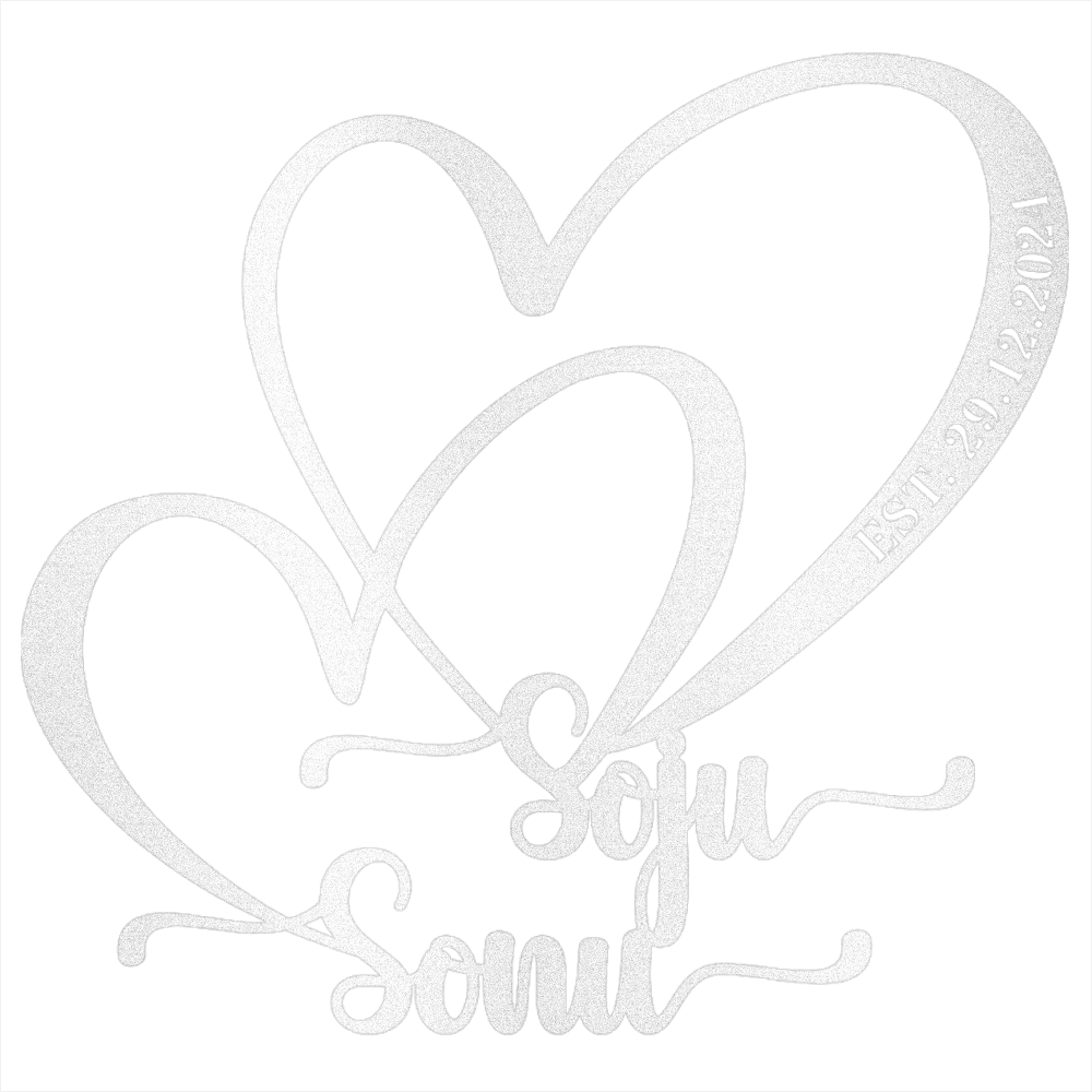 Metal Decor 4U Steel Sign White / 12 Custom Steel Wall Decor - Wedding - Sonu Soju