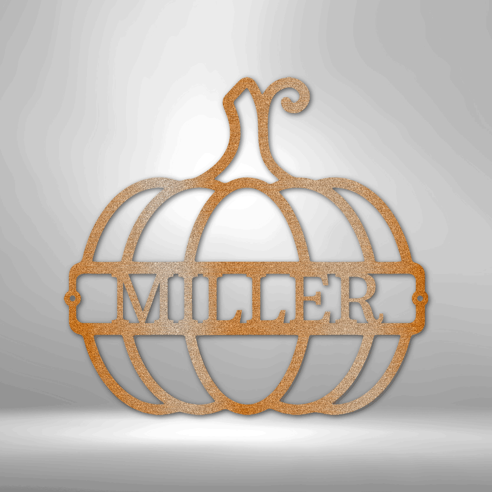 My Easy Monogram Steel Sign Big Pumpkin Monogram - Steel Sign