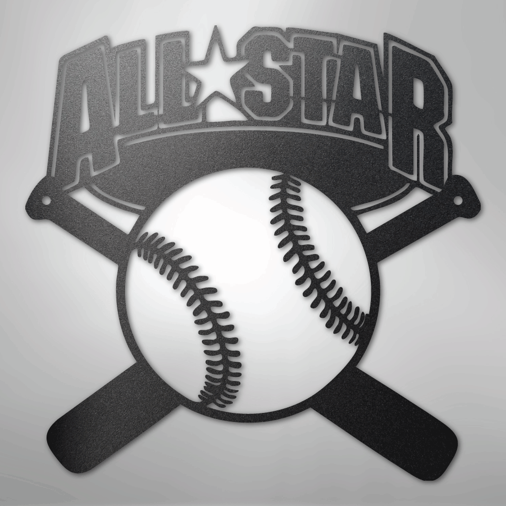 My Easy Monogram Steel Sign Black / 12" All-Star - Metal Sign