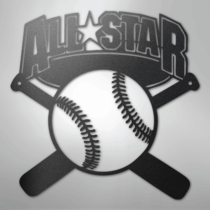 My Easy Monogram Steel Sign Black / 12" All-Star - Metal Sign