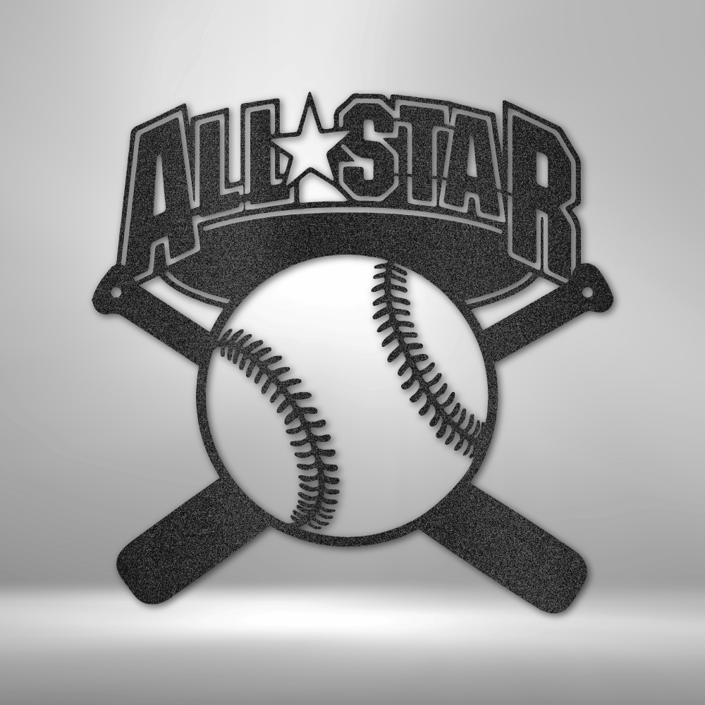 My Easy Monogram Steel Sign Black / 12" All-Star - Metal Sign