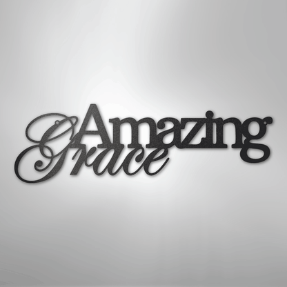 My Easy Monogram Steel Sign Black / 12" Amazing Grace - Steel Sign