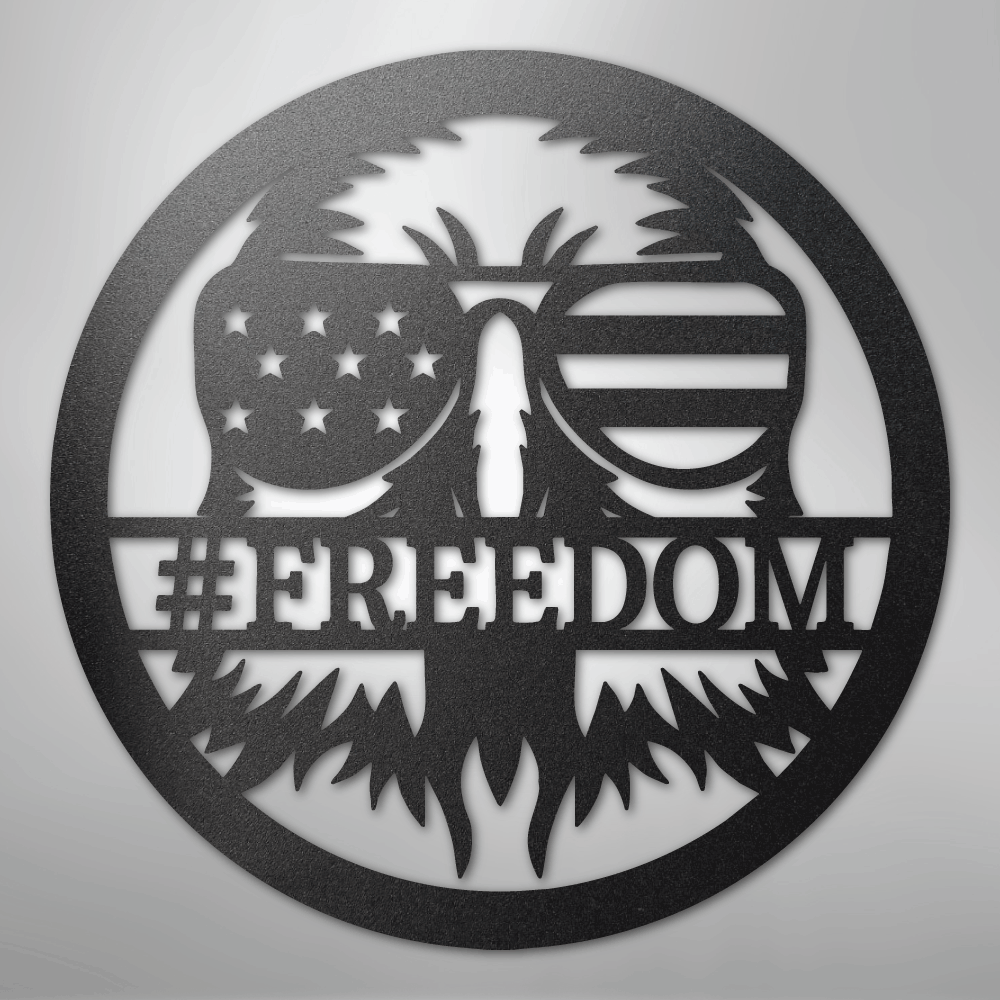 My Easy Monogram Steel Sign Black / 12" American Eagle Monogram - Steel Sign