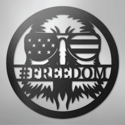 My Easy Monogram Steel Sign Black / 12" American Eagle Monogram - Steel Sign