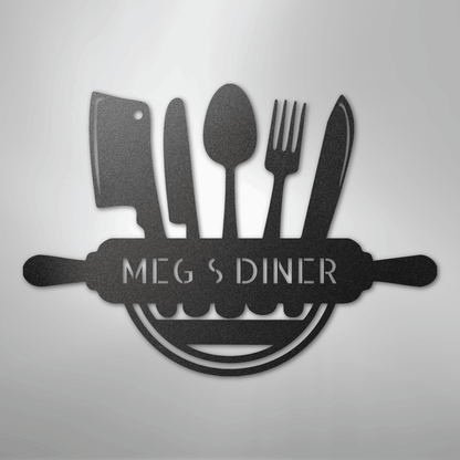 My Easy Monogram Steel Sign Black / 12" Art in the Kitchen Monogram - Steel Sign