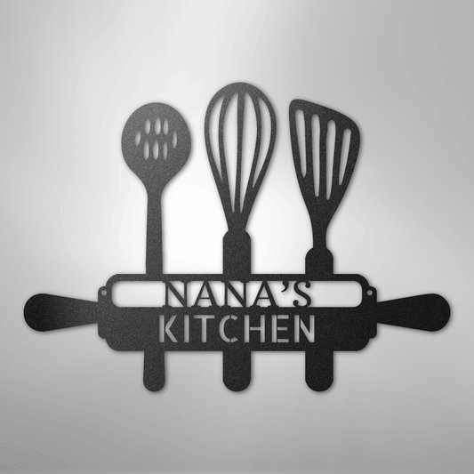 My Easy Monogram Steel Sign Black / 12 Baker's Kitchen