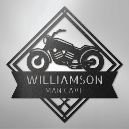 My Easy Monogram Steel Sign Black / 12" Born to Be Wild Monogram - Steel Sign
