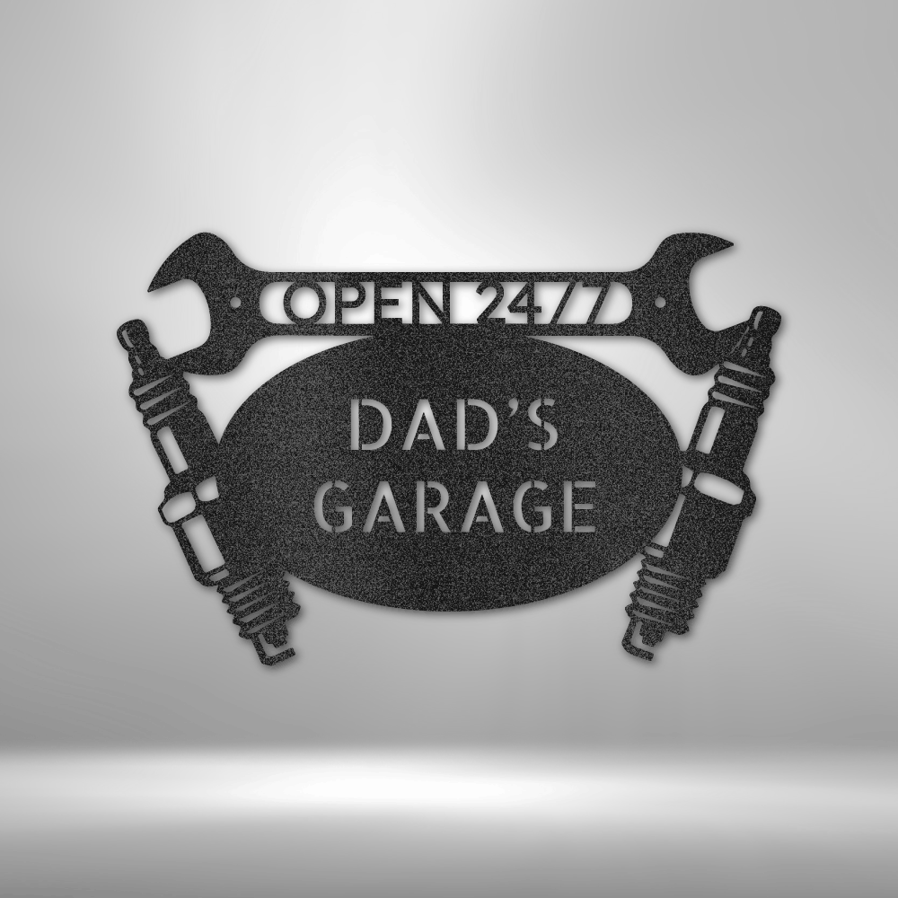 My Easy Monogram Steel Sign Black / 12" Car Garage Monogram - Steel Sign