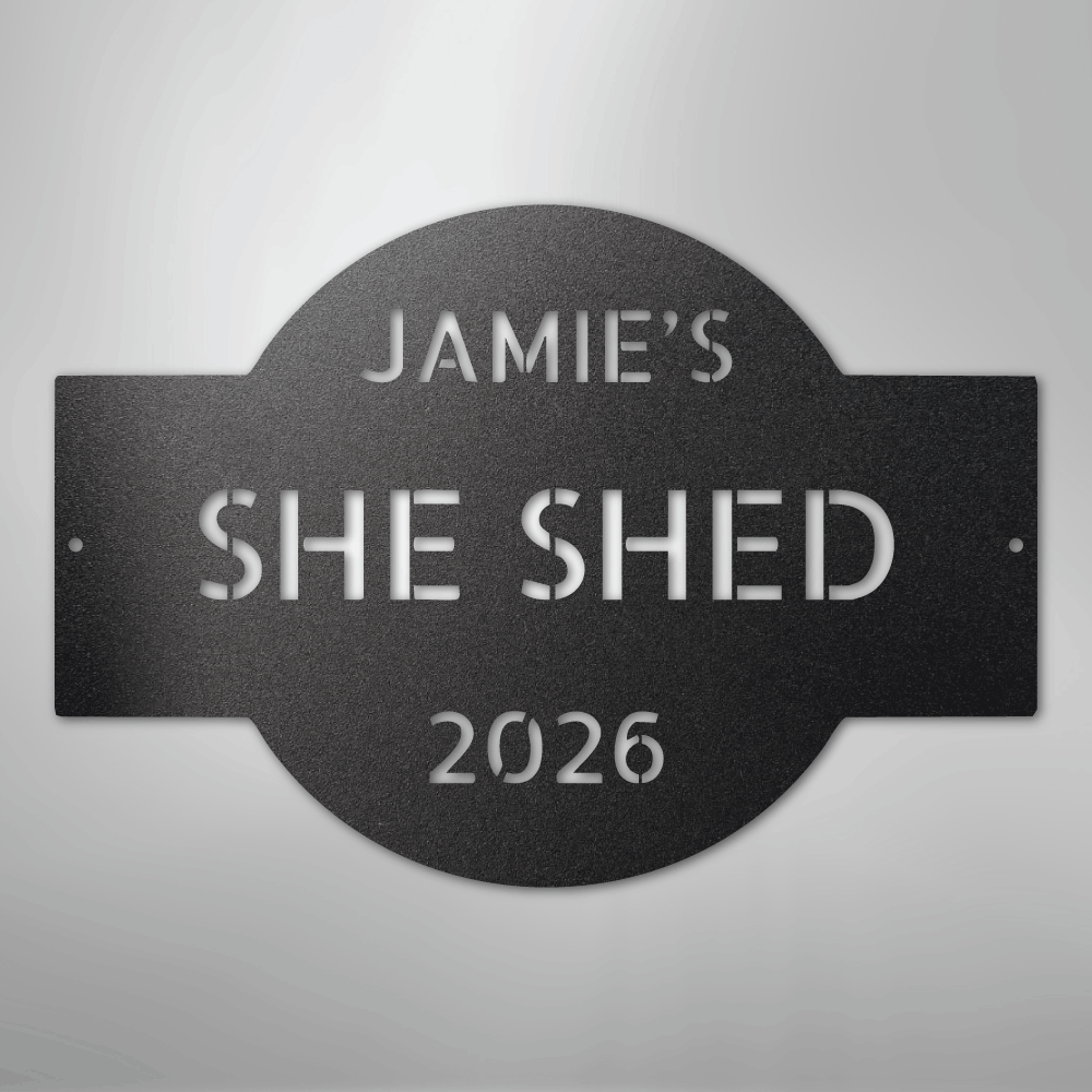 My Easy Monogram Steel Sign Black / 12" Custom Plaque - Steel Sign