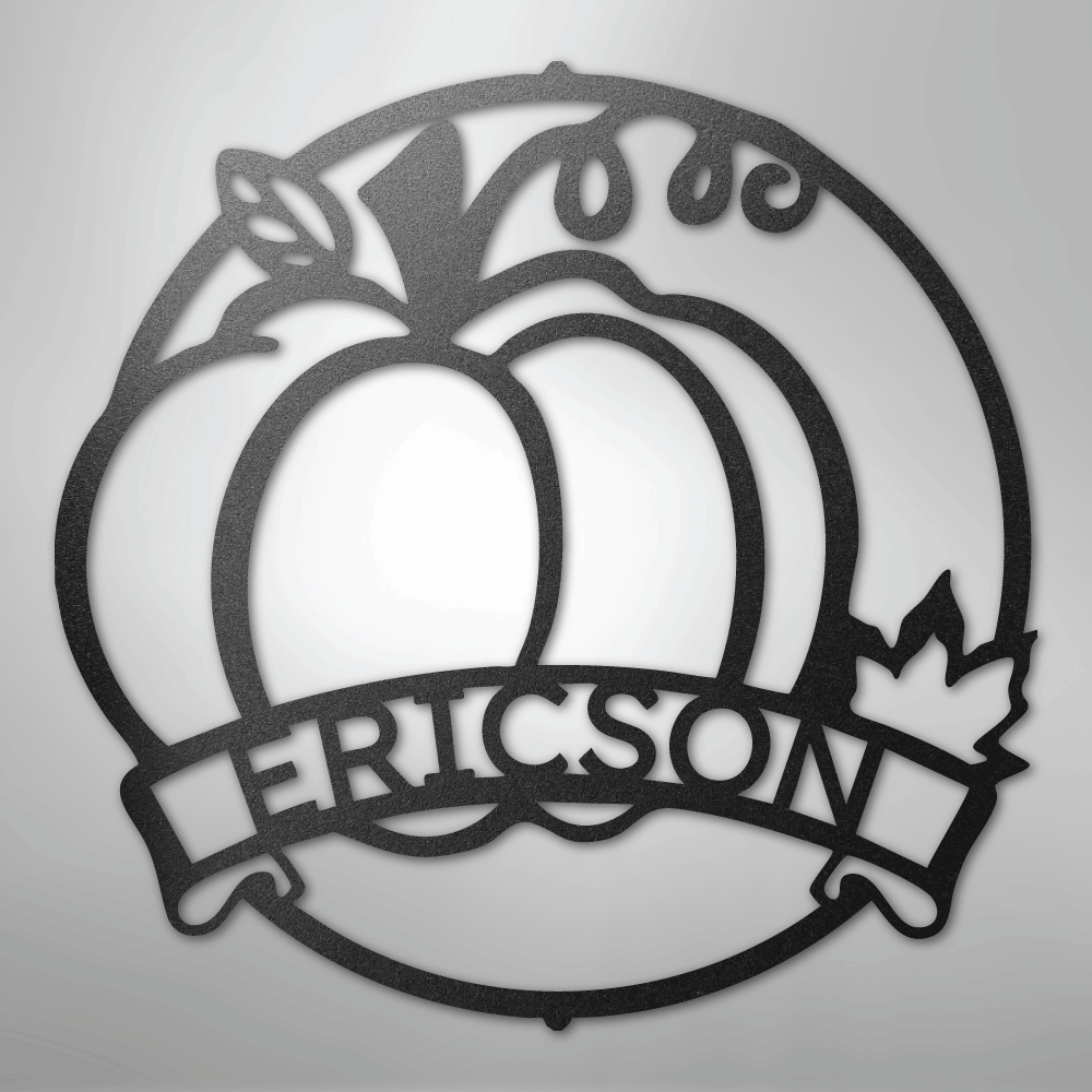 My Easy Monogram Steel Sign Black / 12" Fall Harvest Monogram - Steel Sign