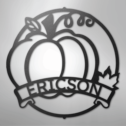 My Easy Monogram Steel Sign Black / 12" Fall Harvest Monogram - Steel Sign