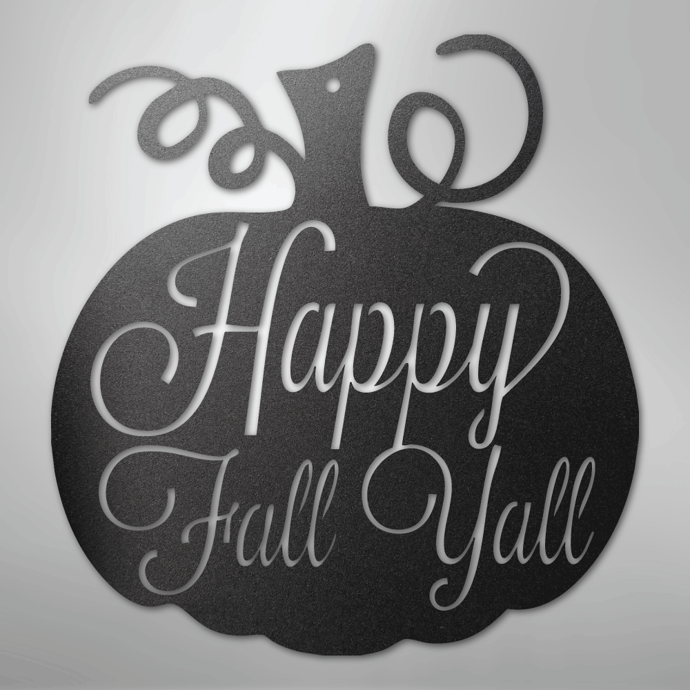 My Easy Monogram Steel Sign Black / 12" Fall Pumpkin - Steel Sign