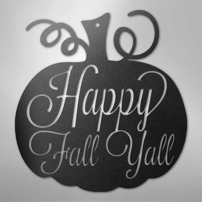 My Easy Monogram Steel Sign Black / 12" Fall Pumpkin - Steel Sign