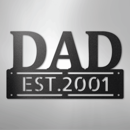 My Easy Monogram Steel Sign Black / 12" Father's Day - Steel Sign