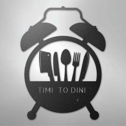 My Easy Monogram Steel Sign Black / 12" Food Time Monogram - Steel Sign