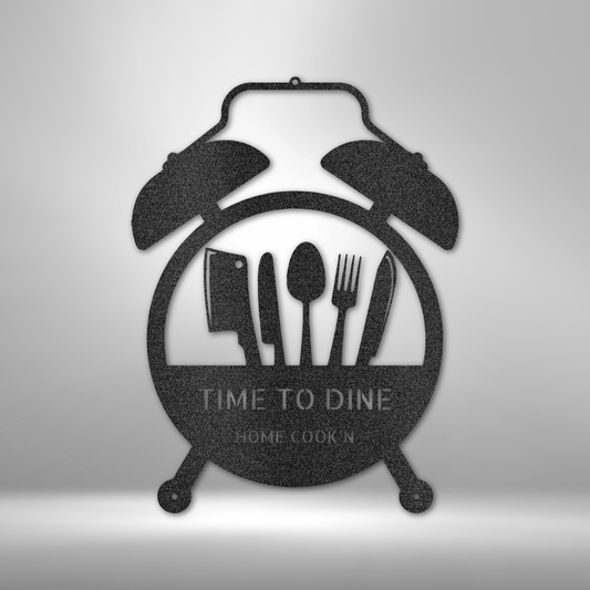 My Easy Monogram Steel Sign Black / 12" Food Time Monogram - Steel Sign