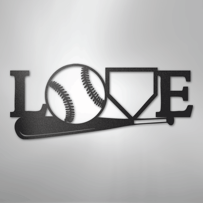 My Easy Monogram Steel Sign Black / 12" For The Love Of The Game - Metal Sign