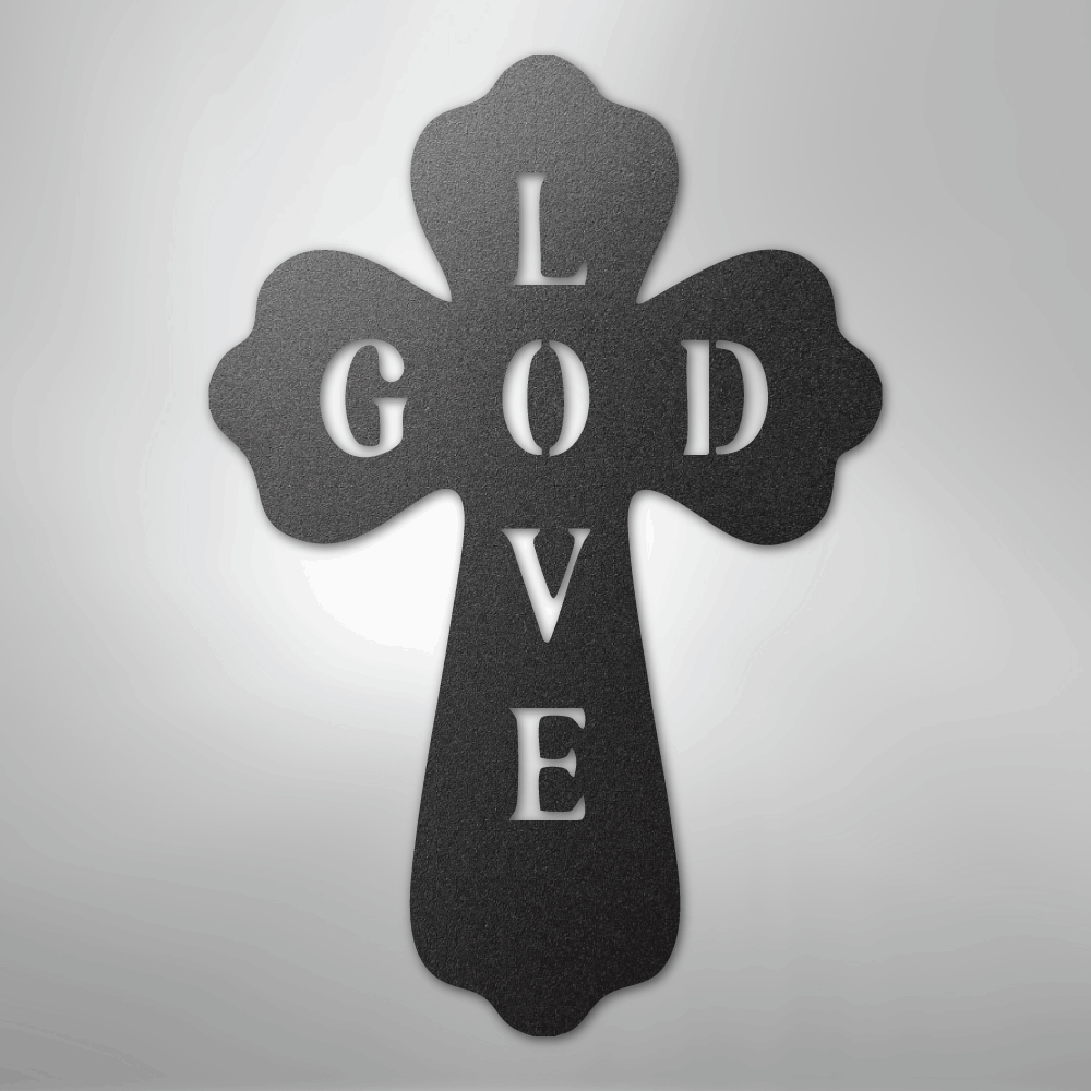 My Easy Monogram Steel Sign Black / 12" God Love - Steel Sign