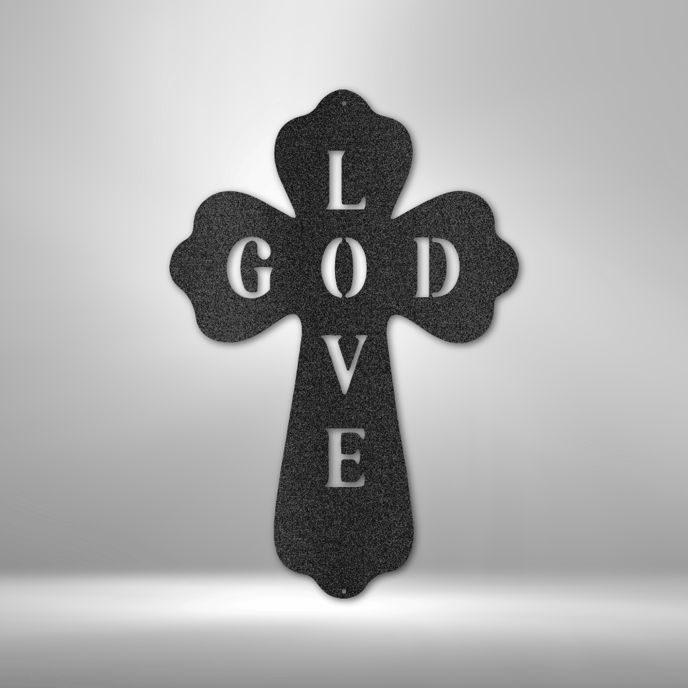 My Easy Monogram Steel Sign Black / 12" God Love - Steel Sign