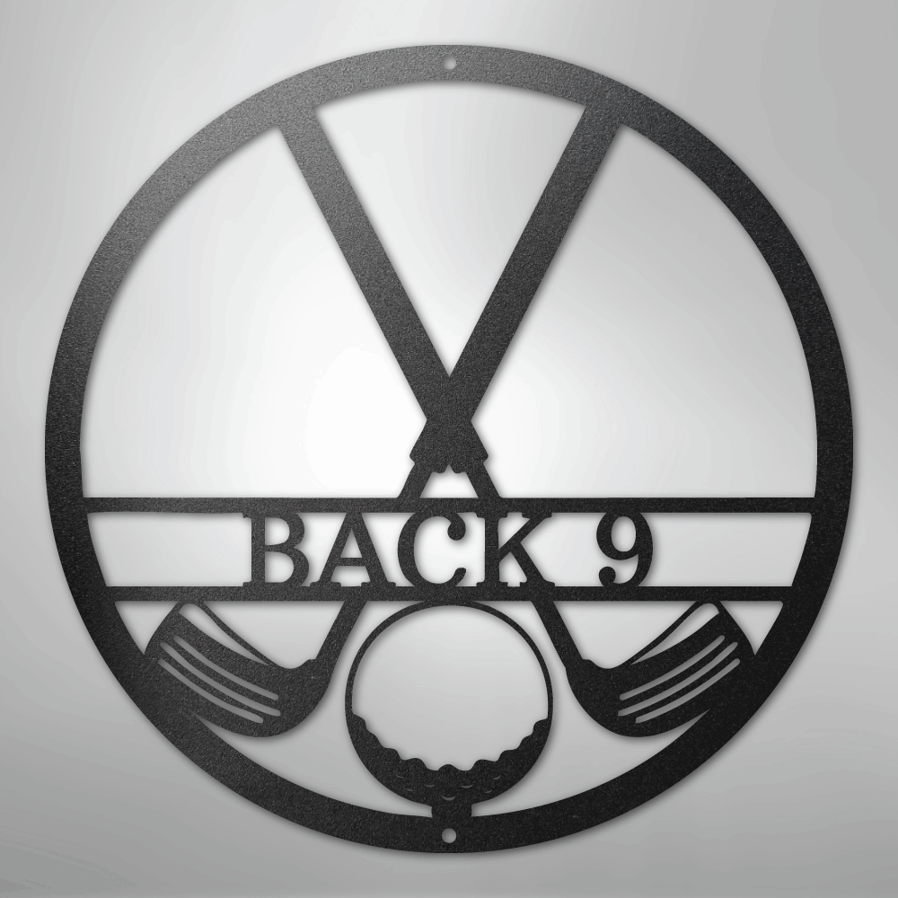 My Easy Monogram Steel Sign Black / 12" Golf Club Monogram - Steel Sign