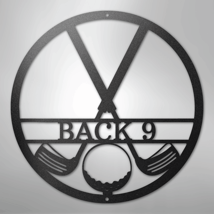 My Easy Monogram Steel Sign Black / 12" Golf Club Monogram - Steel Sign