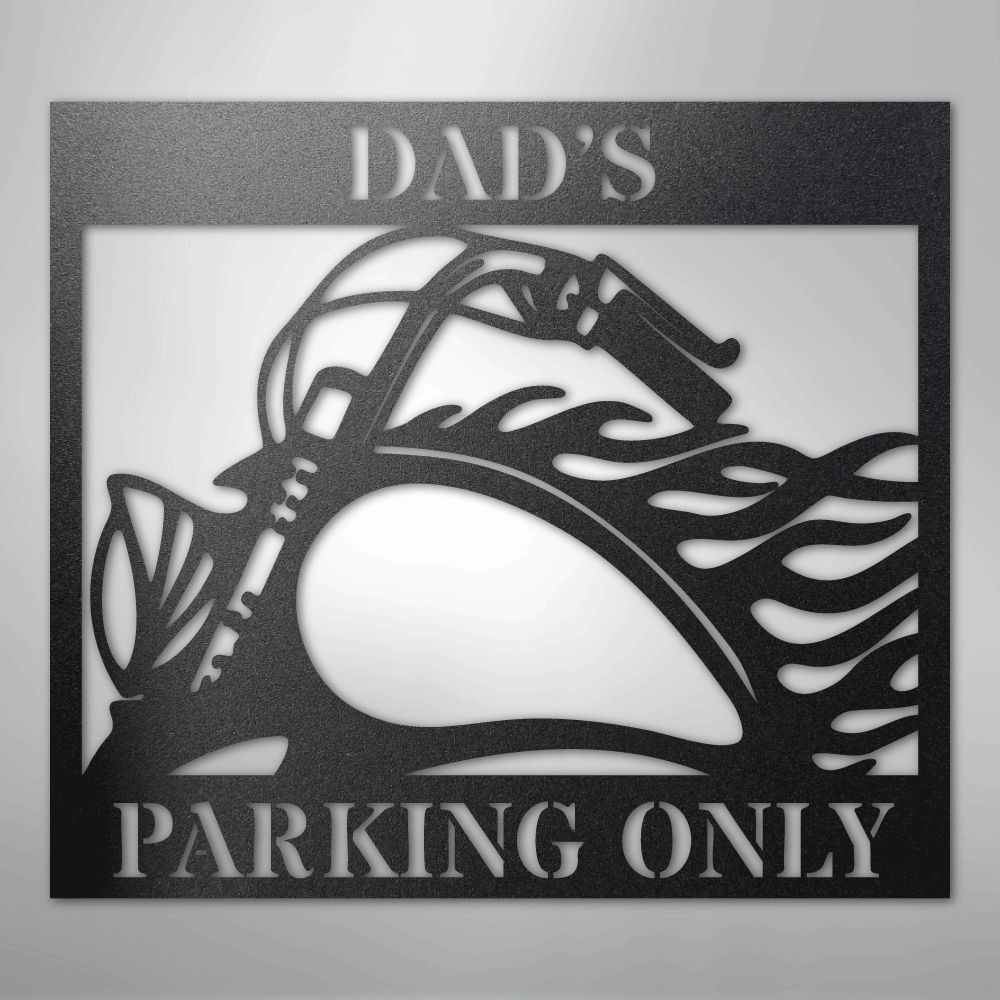 My Easy Monogram Steel Sign Black / 12" Hog Parking - Steel Sign