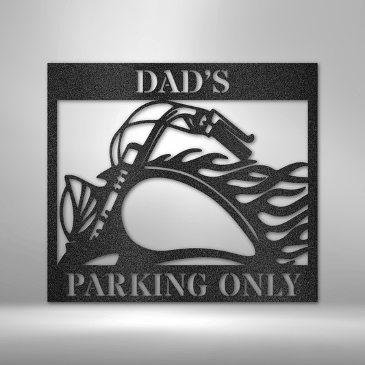 My Easy Monogram Steel Sign Black / 12" Hog Parking - Steel Sign