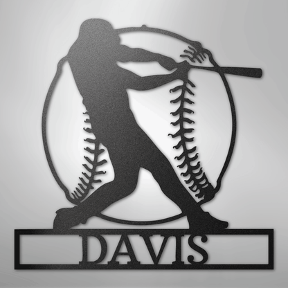 My Easy Monogram Steel Sign Black / 12" Home Run Monogram - Metal Sign